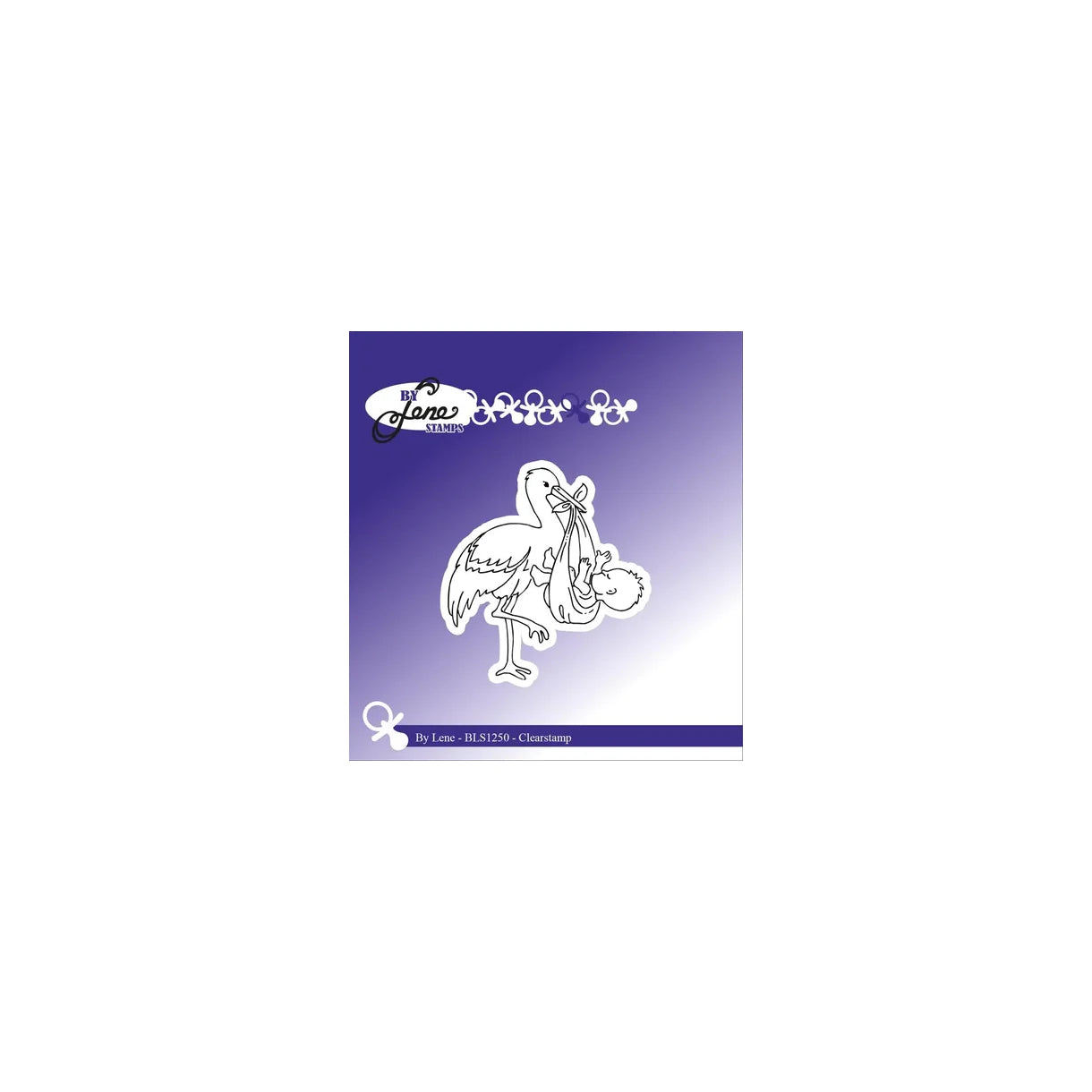 By Lene Stempel Stork med baby BLS1250