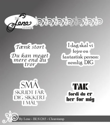 BY Lene Clearstamp "Danske tekster"