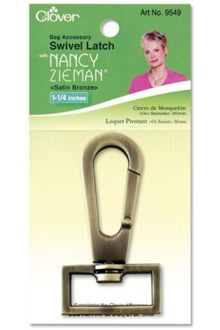 Clover Karabinerhaken 30 mm - Satinbronze drejelås