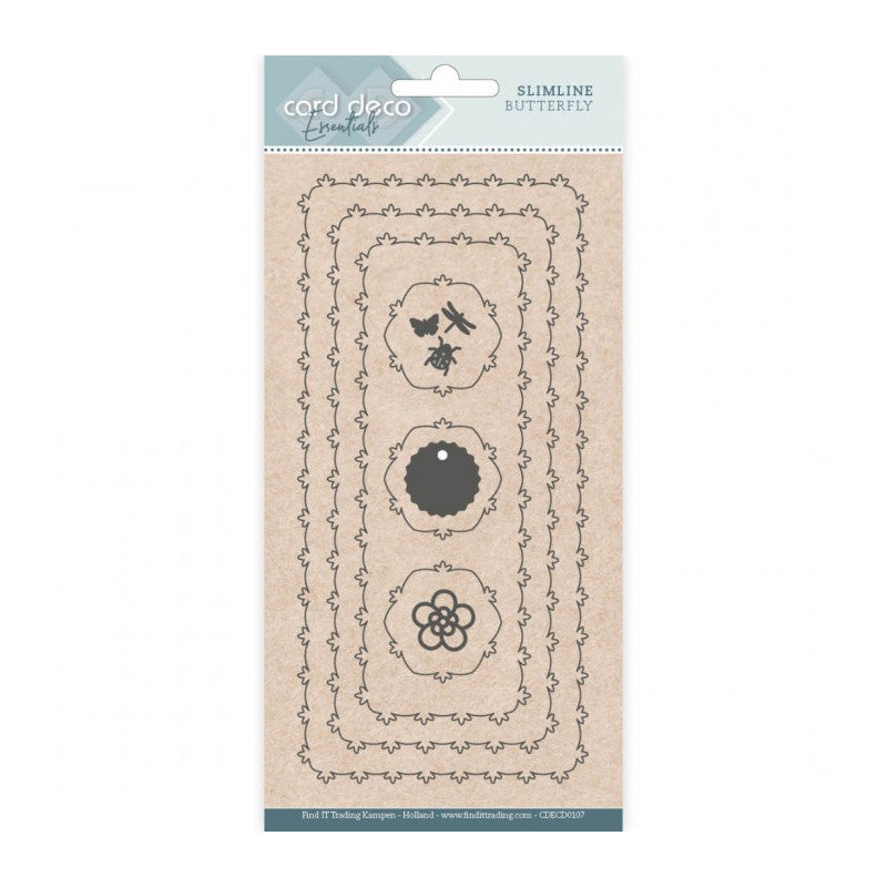 Card Deco Essentials - Slimline Flowers - CDECD0105