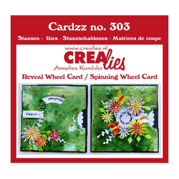 Crealies cardzz Reveal wheel card + spinning wheel card clcz303