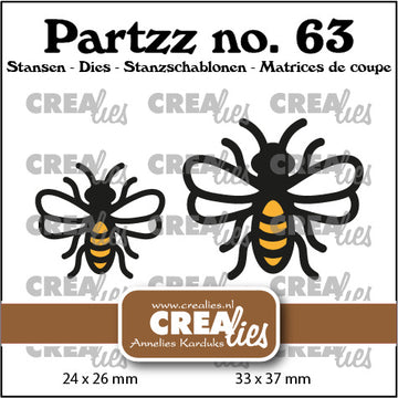 Crealies Partzz stansen no. 63, Bier lille og mellem størrelse