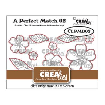 Crealies - A perfect match dies Flowers A