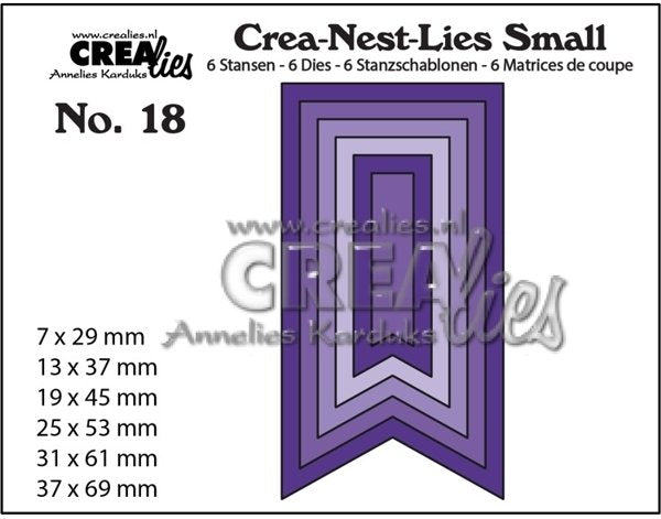 Crealies Die  “Fishtail Banner Smooth” cnls18