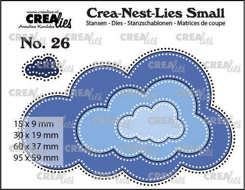 Crealies Crea-nest-Lies Small Clouds små skyer cnls26