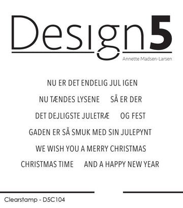 Design5 Clearstamp, Danske tekster, Nu er det endelig jul igen