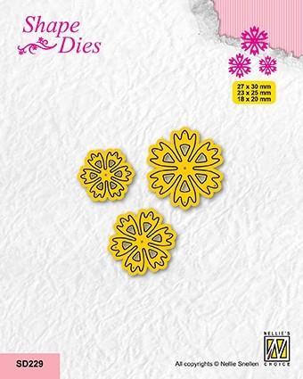 Die  Set of 3 flowers