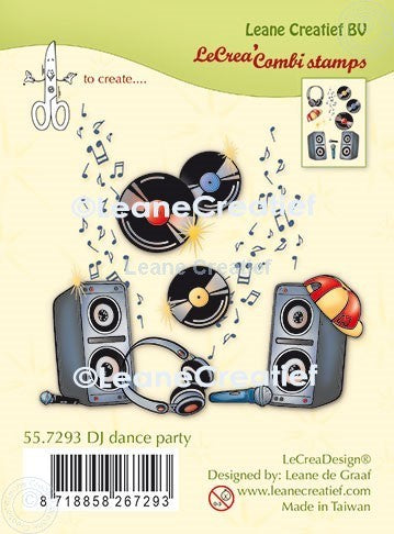 LeCreaDesign® deco clear stamp DJ dance party