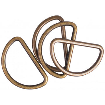 D-ring  Antik guld 30mm - 4 stk