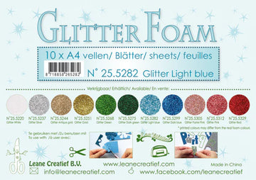 Mosgummi glitter lysblå