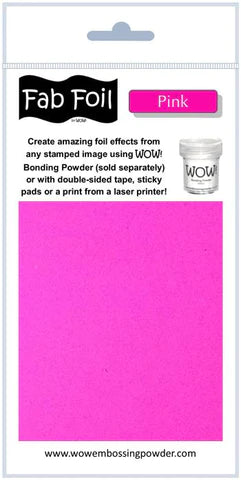 WOW Fab Foil Pink 1m x 10cm