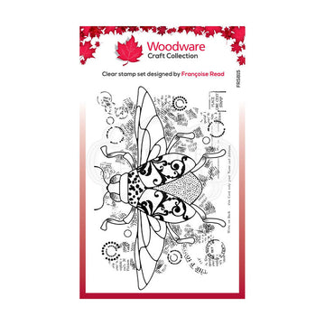 Woodware clear stamp Dansende bi