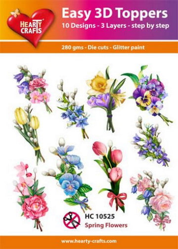 Easy 3D Toppers Spring flowers