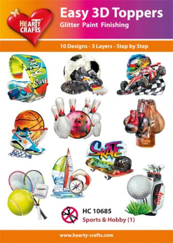 Easy 3D Toppers 10 ASS. Sport og hobby