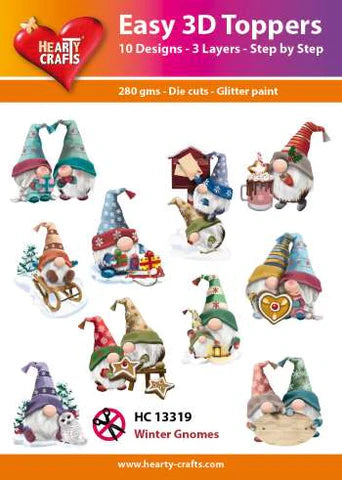 7513319 Easy 3D Toppers 10 ASS. HC13319  Winther gnomes