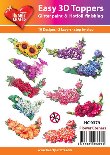 Easy 3D Toppers Flower Corners