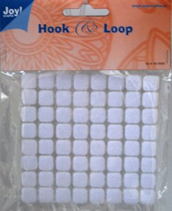 Joy Hook Loop 10mm, Velcropuder kvardrat