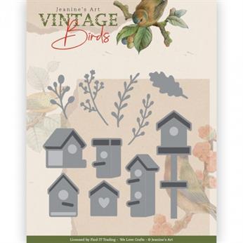 Jeanine's Art Dies "Vintage Birds - Birdhouses"