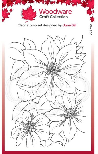 Woodware clear stamp Klematis