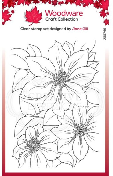 Woodware clear stamp Klematis