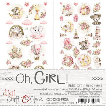 Design papir  Oh Girl