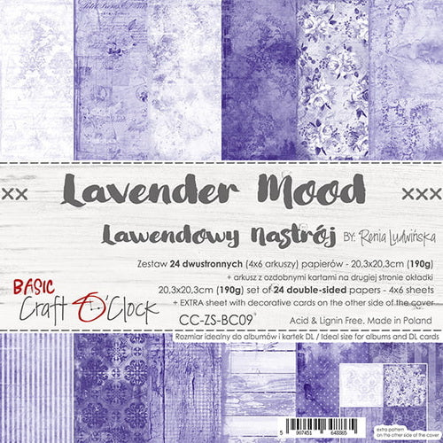 Papir pakke 20 x 20cm Lavender Mood