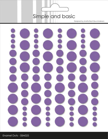 Simple and Basic Enamel Dots "Purple"