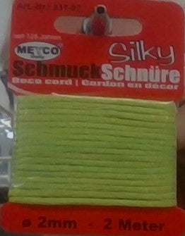 Meyco smykke snor neongrøn silky