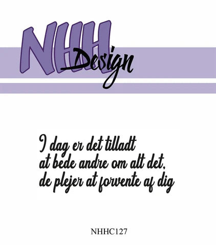 NHH Design Clearstamp "Dansk tekst" NHHC127