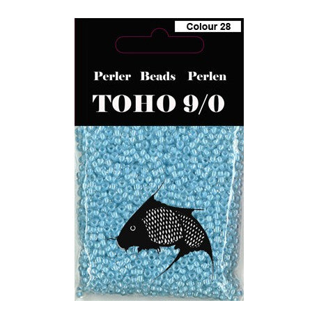 TOHO perler 9/0 farve 28 klar lyseblå 40g