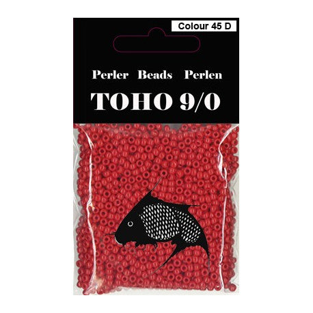 TOHO  perler 9/0 farve 45D mørk rød/ bordeaux rød 40g