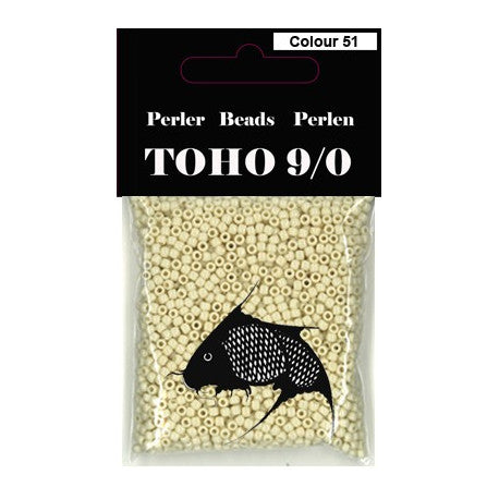 TOHO perler 9/0 farve nr 51 beige gennemfarvet 40g