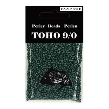 TOHO perler 9/0 farvenr 806B mørkegrøn perlemor 40 g UDSOLGT
