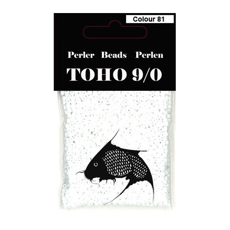 TOHO perler 9/0 Farve nr. 81 hvid gennemfarvet. 40g