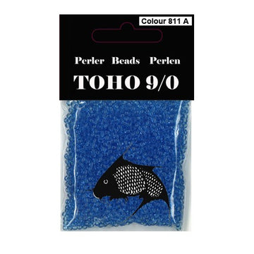TOHO perler 9/0 farvenr 811A blå transparent. 40g