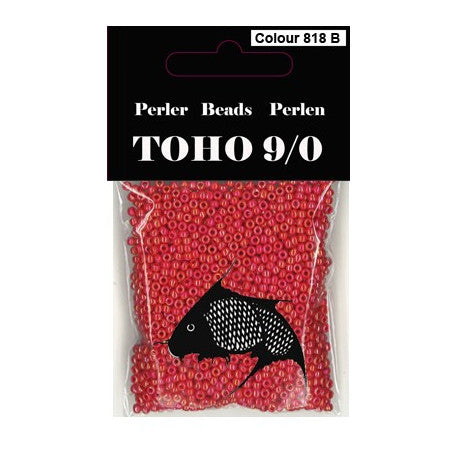 TOHO perler 9/0 farvenr 818B rød perlemor 40g