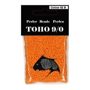 TOHO perler 9/0 farve nr., 82B orange gennemfarvet. 40g