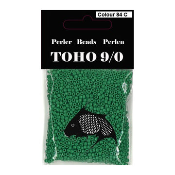 TOHO perler 9/0 Farvenr. 84C mørk grøn gennemfarvet. 40g UDSOLGT