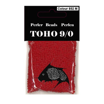 TOHOI perler 9/0 farvenr 852M rød mat 40g