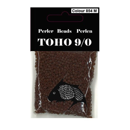 640105 TOHO perler 9/0 40gr farve 854 M brun mat