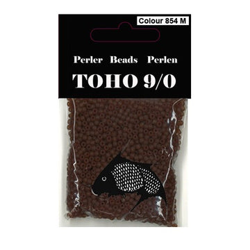 640105 TOHO perler 9/0 40gr farve 854 M brun mat