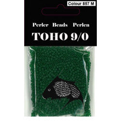 TOHO perler 9/0 farvenr 857M mat grøn 40g