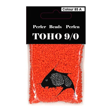 TOHO perler 9/0 Farvenr. 85A orange gennem farvet. 40g
