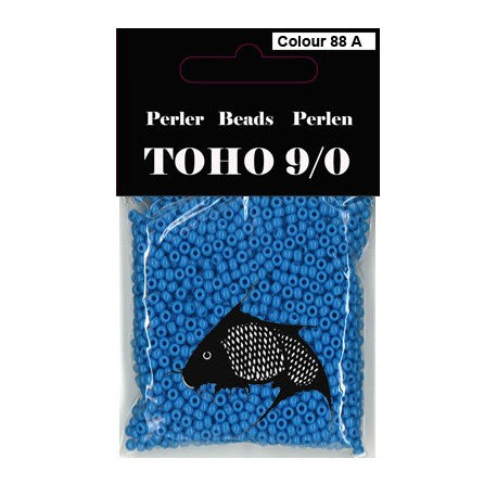 TOHO perler 9/0 Farvenr. 88A Blå gennem farvet. 40g