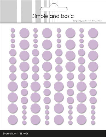 Simple and Basic Enamel Dots "Light Purple"