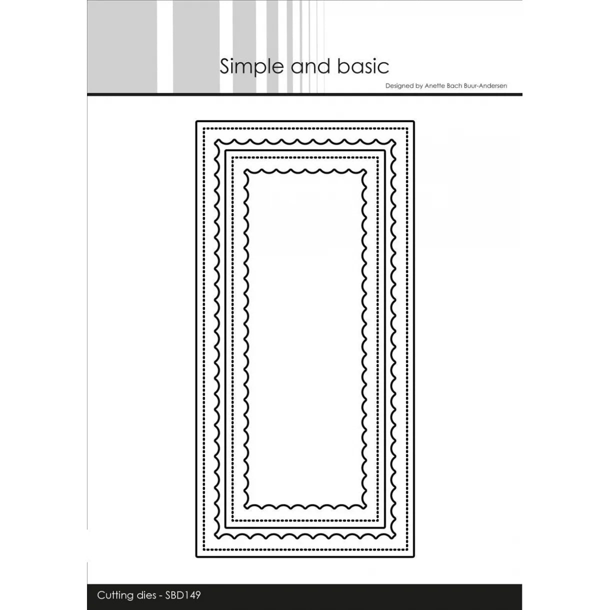 Simpel and Basic - Die - Mini Slimcard w/inner Scallop - SBD149