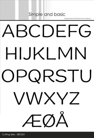 SBD253 Simple and Basic die, Funky Alphabet – Big Letters