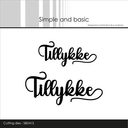 Simple and Basic die "Tillykke" SBD415