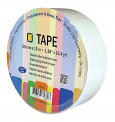 Tape klar dobbelt klæbende 15m x 35mm