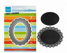 Marianne design oval ramme med mønstret kant